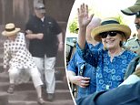 Hillary Clinton sprains hand after falling twice on stairs in India