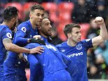 Stoke 1-2 Everton: Cenk Tosun double after Charlie Adam sent off