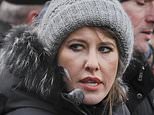 Russian presidential candidate Ksenia Sobchak `doused…