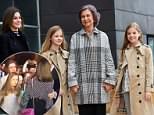 Queen Letizia and Queen Sofia appear together after exchange