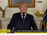 Donald Trump announces he has ordered strikes on Syria