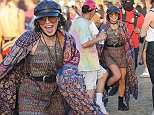 Vanessa Hudgens dons metallic dress as she dances at Coachella