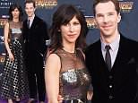 Benedict Cumberbatch is dapper in black velvet at Avengers: Infinity War premiere with Sophie Hunter