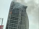 Trump Tower is on fire in Azerbaijan capital Baku
