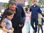 Ben Affleck looks happy and healthy as he kisses daughter Seraphina