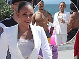 Mel B cuts a chic figure while filming for the Today Show