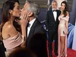 Amal Clooney kisses hubby George as he is honored at AFI gala