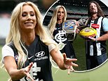 WWE champs AJ Styles and Carmella warm up with football in Melbourne ahead of Super Showdown