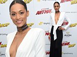 Kara McCullough shows off major cleavage in plunging white bodysuit at Ant-Man screening in NYC