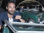 James Middleton looks dapper as he drives around  in a classic Land Rover 