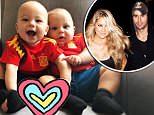 Anna Kournikova shares adorable snaps of her twins ahead of Russia and Spain World Cup soccer match