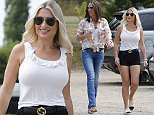 Billie Faiers flaunts her slender legs in hotpants as she films Mummy Diaries with youthful mum Sue