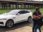 The touching moment Redskins rookie Derrius Guice surprises his mom with a new Jaguar SUV