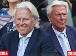 Björn Borg looks tanned in Wimbledon royal box