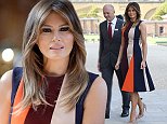 First Lady Melania Trump meets Chelsea pensioners as she arrives for hospital tour with Philip May 
