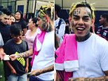 Tekashi69 hands out $20 bills to kids in Brooklyn after getting out of Rikers Island