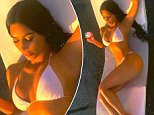 Kim Kardashian gets pulses racing as she flashes the flesh in skimpy bikini to promote perfumes