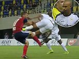 Is this the dirtiest tackle of all time? Player sent off for drop kicking opponent