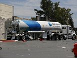 Driver seriously hurt after back of tanker carrying liquid oxygen explodes