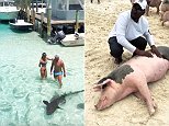 Isco feeds swimming pigs in Bahamas as stars unwind before new season begins