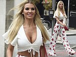 Christine McGuinness flashes perky cleavage in bralet in Manchester