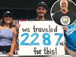 American Manchester City soccer superfans at International Champions Cup in Miami