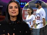 Mila Kunis reveals getting throwing tips from Dodgers ace Clayton Kershaw before tossing first pitch