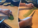 Reddit video shows sushi chef slicing avocados