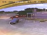 New Zealand driver almost gets wiped out by a truck turning into a petrol station