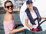 Ashley Roberts and Charlotte Hawkins take part in Cowes Week race