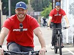 Chris Pratt looks happier than ever as he enjoys a casual bike in West Hollywood