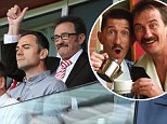 Football fans pay tribute to Barry Chuckle as they chant 'to me, to you' following his cancer