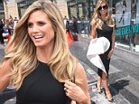 Heidi Klum turns heads in LBD with dramatic ruffle at Simon Cowell's Hollywood Walk Of Fame ceremony