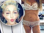Madonna, 60, appears as if she's wearing see-through lace undies as she takes selfie