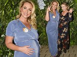 Josie Gibson shows off her bump in a blue gown as she's joined by Lydia Bright at baby shower
