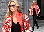 Kate Moss looks effortlessly chic in red kimono in NY
