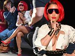 Nicki Minaj grabs front row spotlight with bold red hair at Monse NYFW runway show