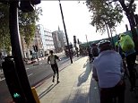 Shocking footage shows moment lorry almost ploughs into group of cyclists in London