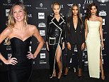 Candice Swanepoel joins models at Harper's Bazaar ICONS party in NYC
