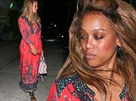 Tyra Banks looks ready for bed as she heads home from eatery after busy week on America's Got Talent