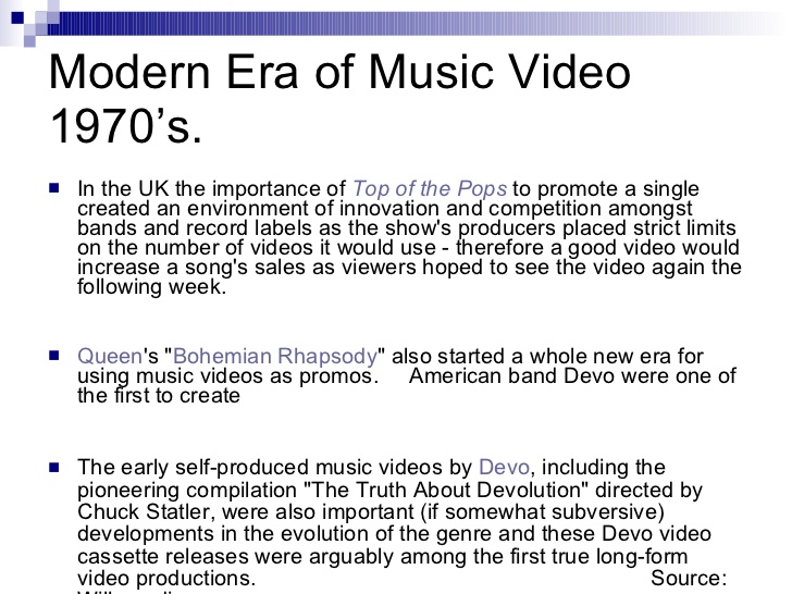 Some History Facts on Music Videos