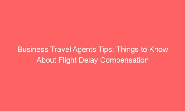 Business Travel Agents Tips: Things to Know About Flight Delay Compensation